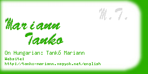 mariann tanko business card